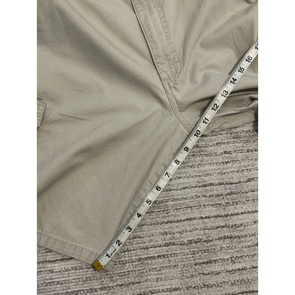 Wrangler Authentic Issue Mens Khaki Tan Ripstop Cargo Shorts Cotton Size‎ 34